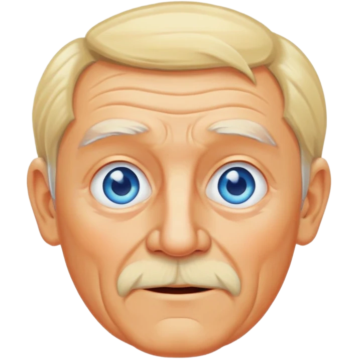 Orange skinned old man with blond hair and blue eyes emoji