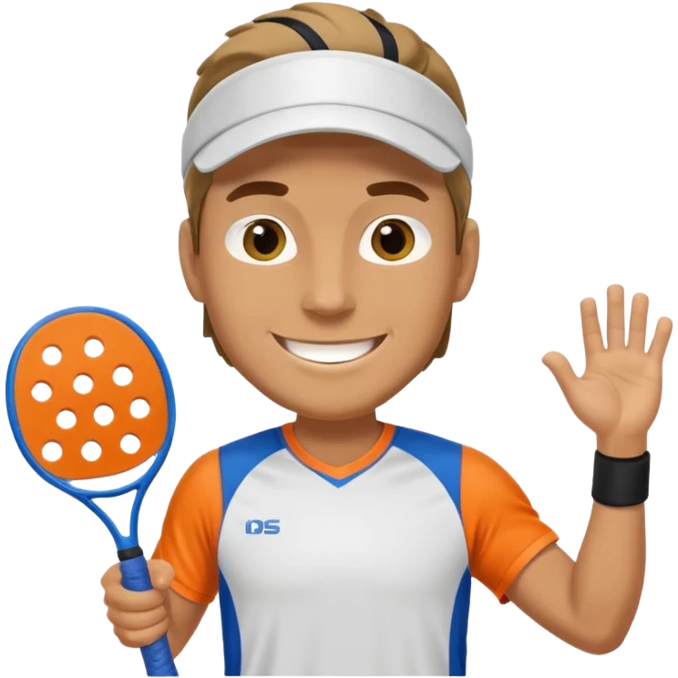 Male pickleball player emoji