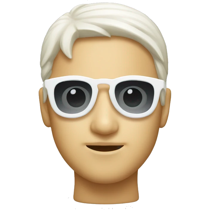 White plastic sunglasses  emoji