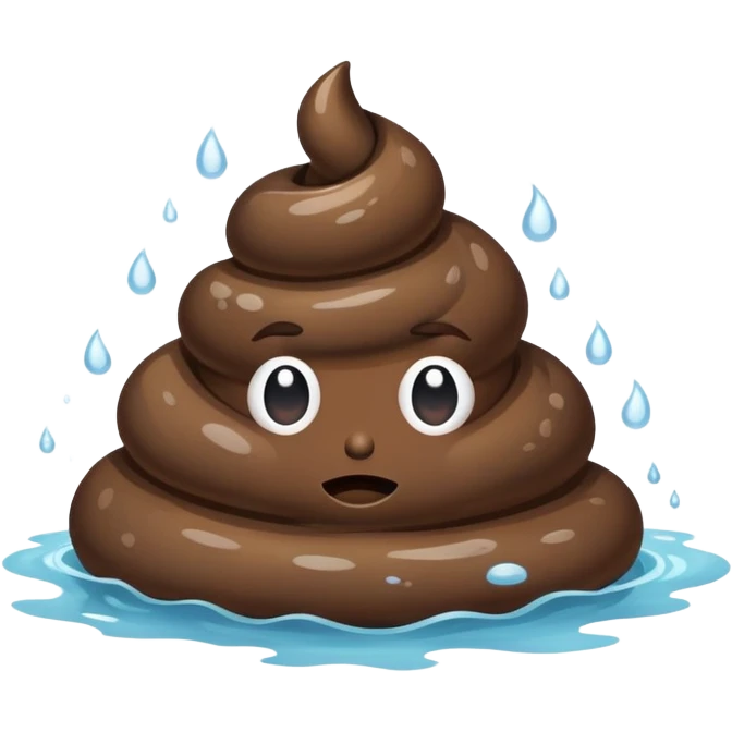 Poop water  emoji
