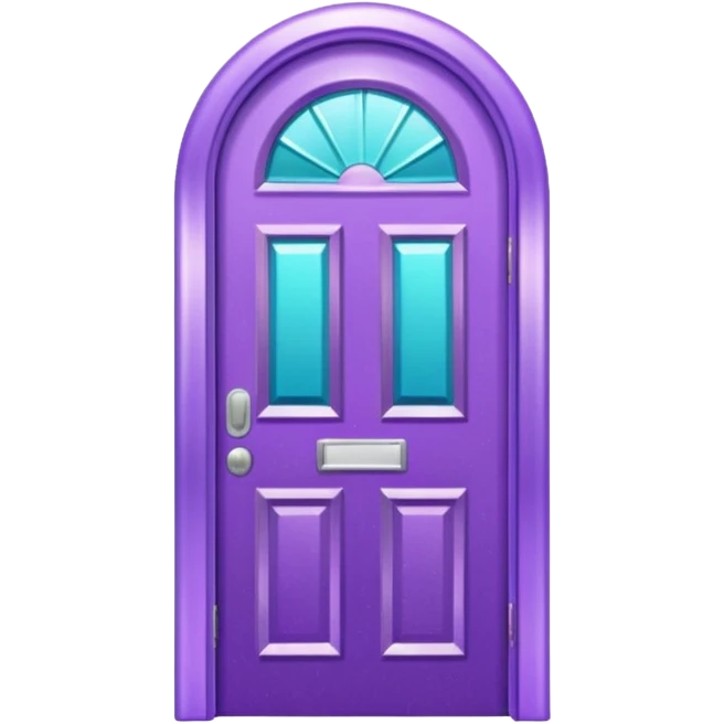 Glitter Purple and Cian door emoji