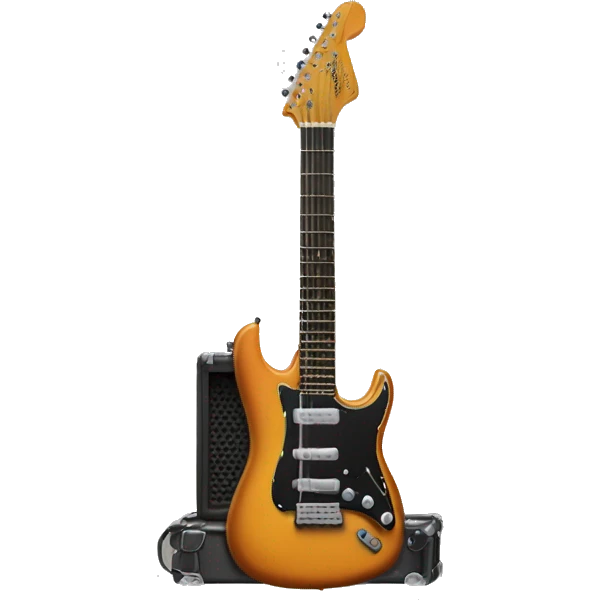 Lock with electric guitar from Julie and fantoms  emoji