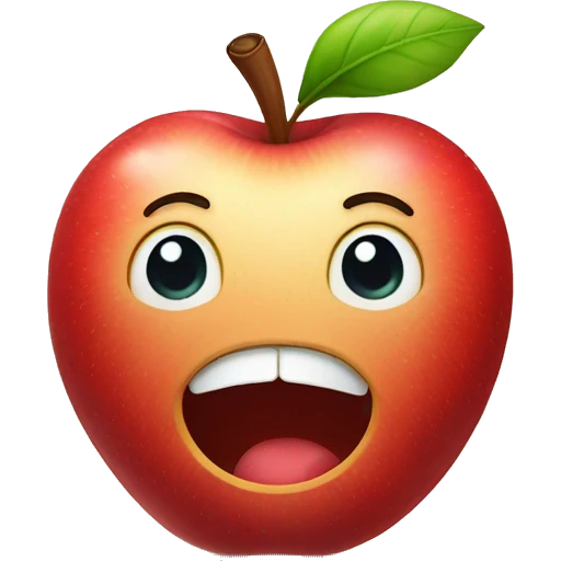 Cute Apple with dimple  emoji