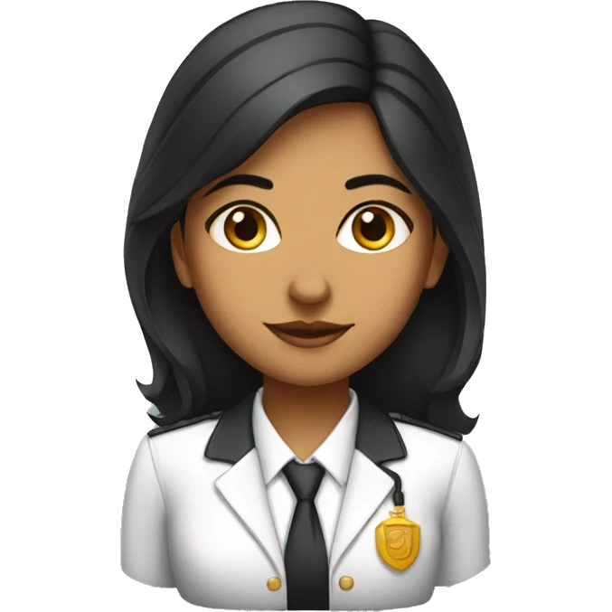 Indian girl lawyer in uniform emoji