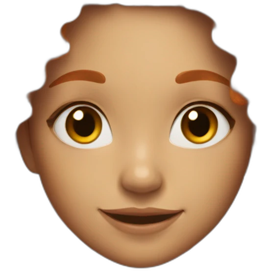 beautiful young girl, long curly hair, ginger/orange hair, smiling emoji