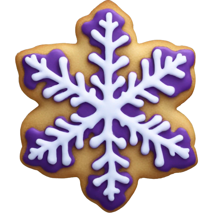 Purple snowflake cookie emoji