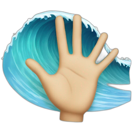wave hand emoji