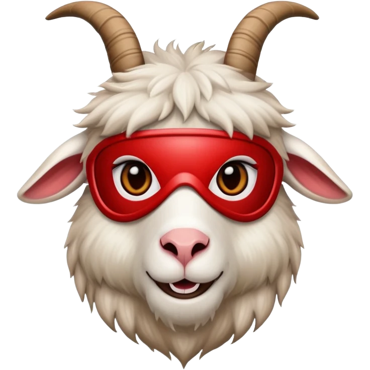 goat wearing a red ski mask emoji
