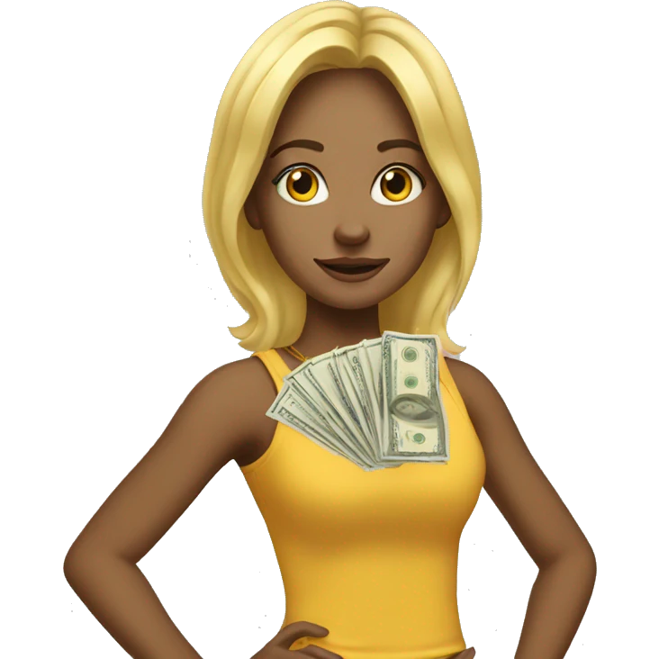 Curry blond Girl with Money emoji