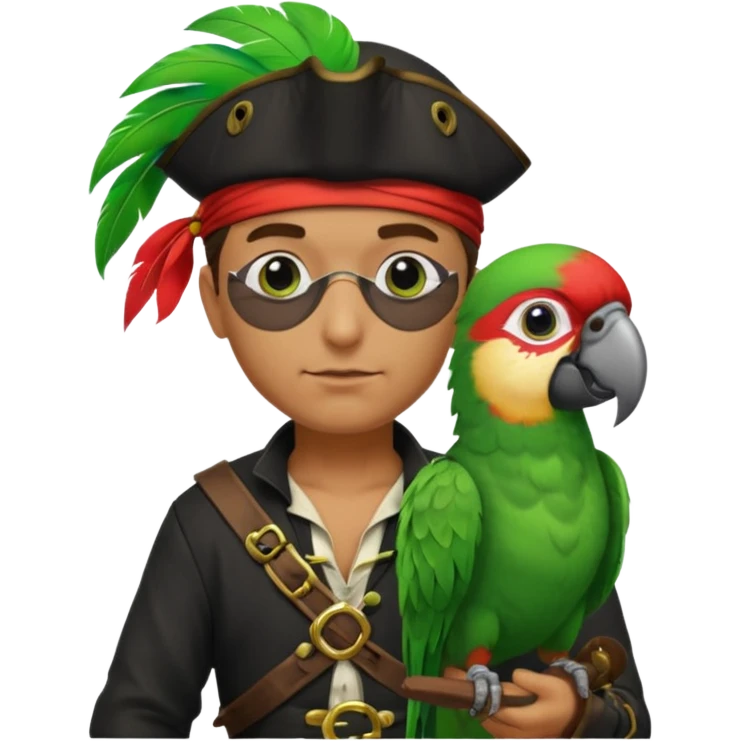 pirate and parrot emoji