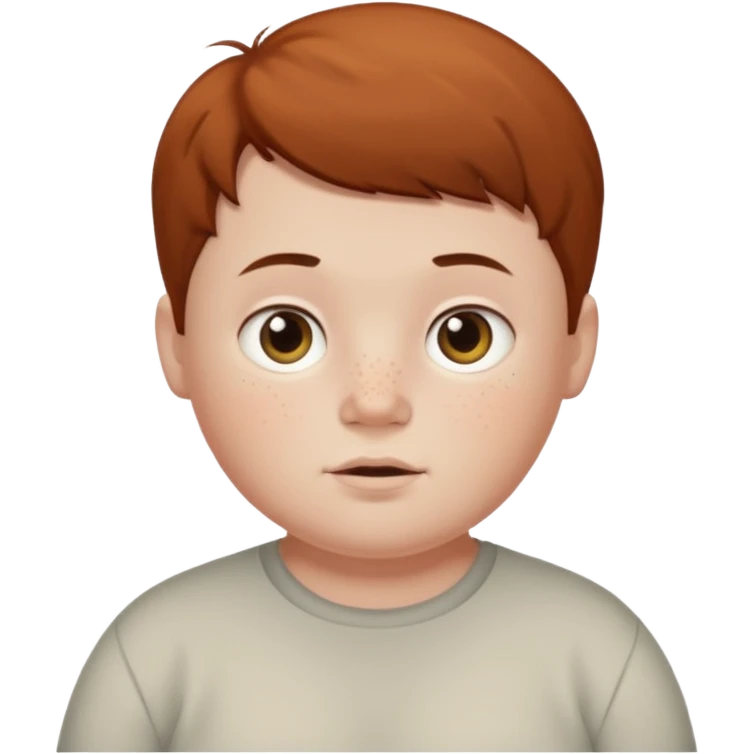 pale boy slightly chubby with freckles and short brown hair emoji