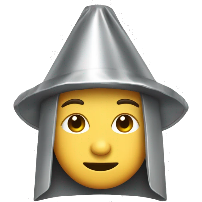 pointy tinfoil hat with chin straps emoji