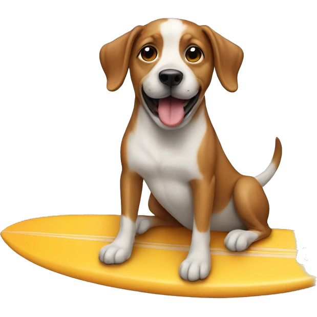 dog on a surfboard  emoji