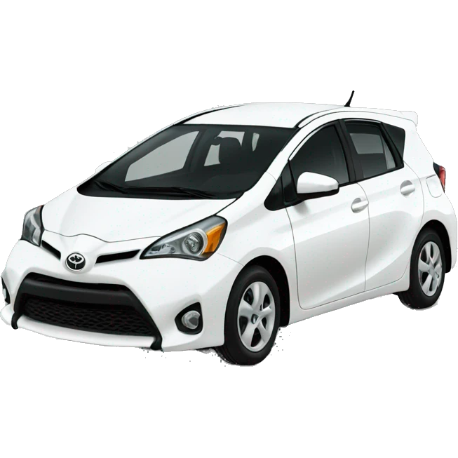 White toyota aqua  emoji