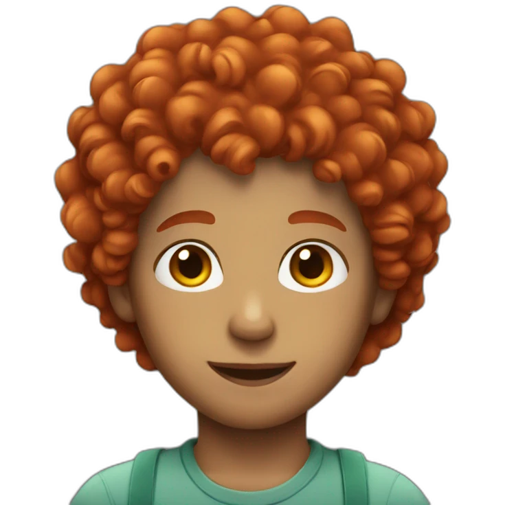 Boy with red curly hair  emoji
