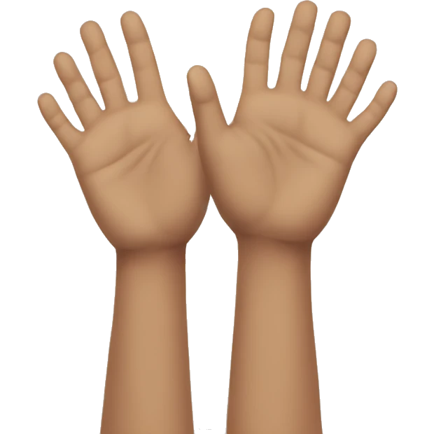 Two hands reaching each other emoji