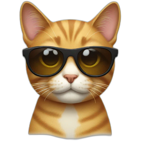 Cat with sunglasses emoji