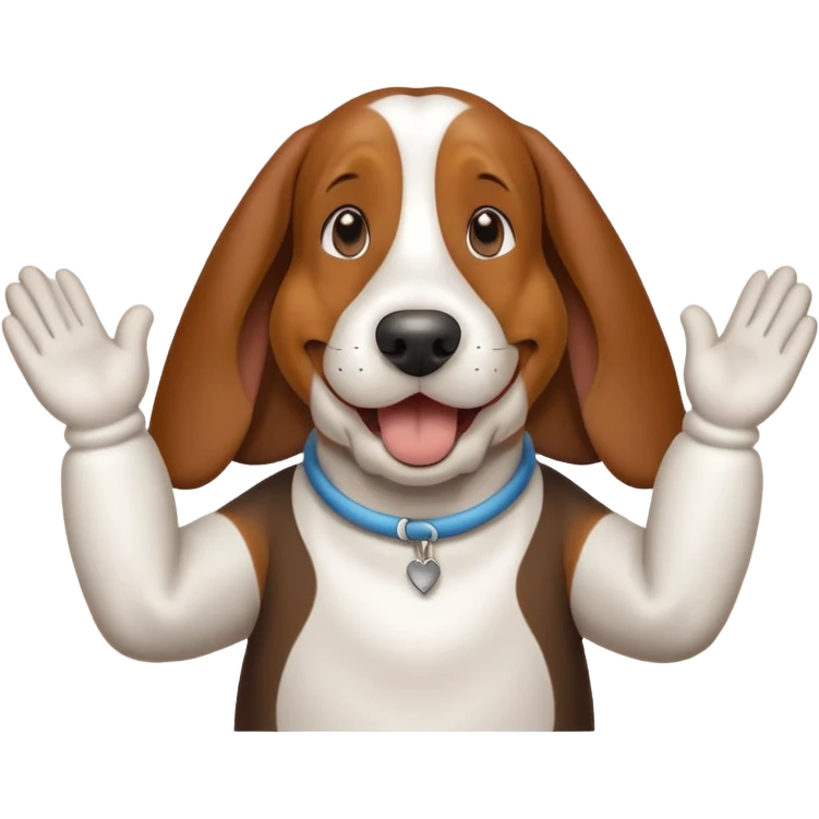 bassethound clapping with text say claps emoji