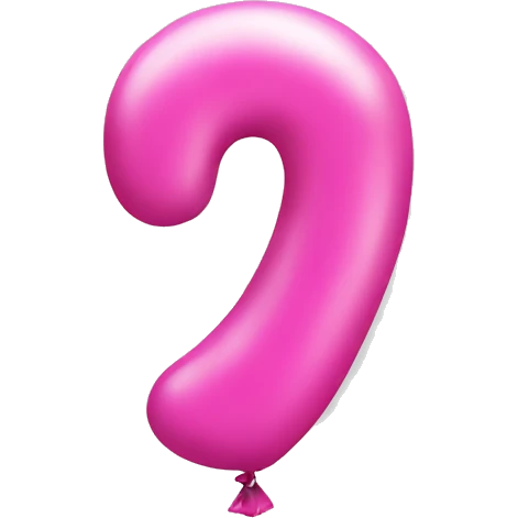 pink-balloon-shaped-like-number-one emoji