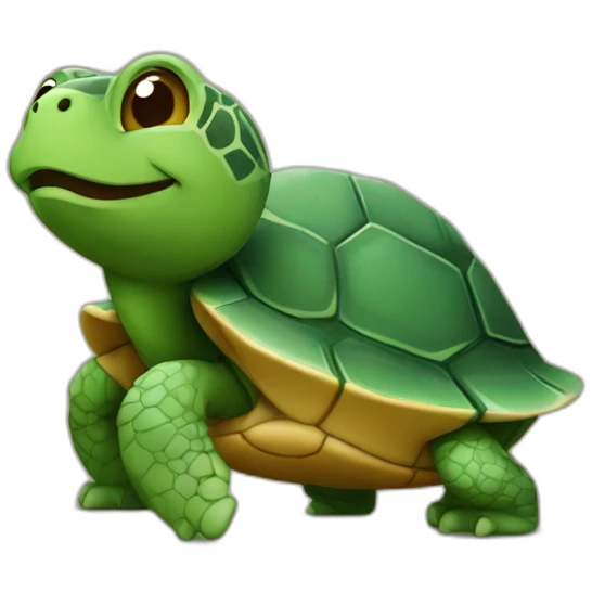 chat sur une tortue emoji