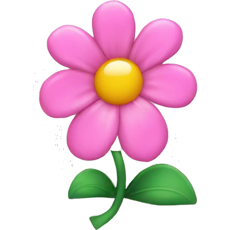 Pink flower with a ribbon emoji