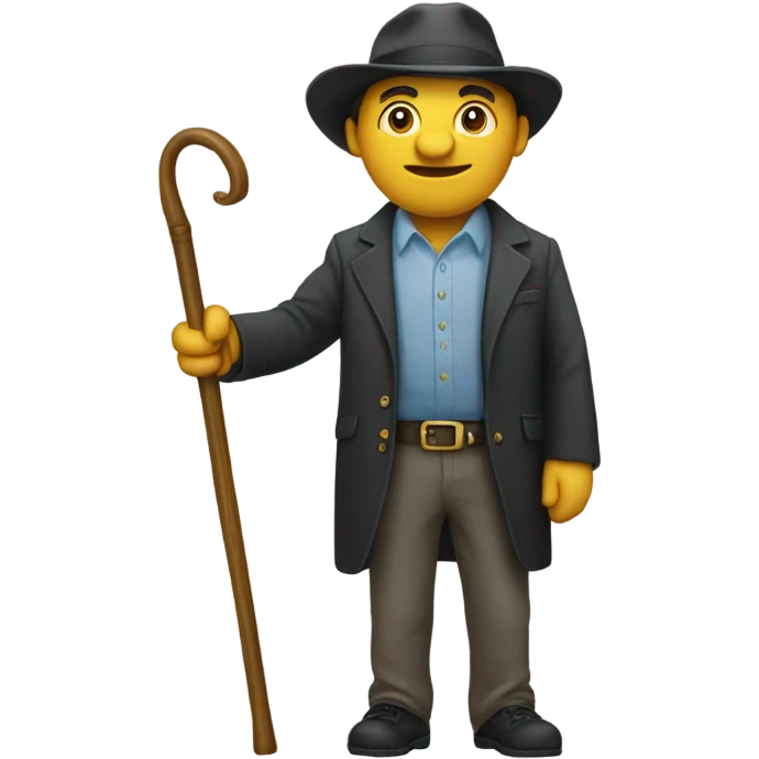 Dorado with a walking cane emoji