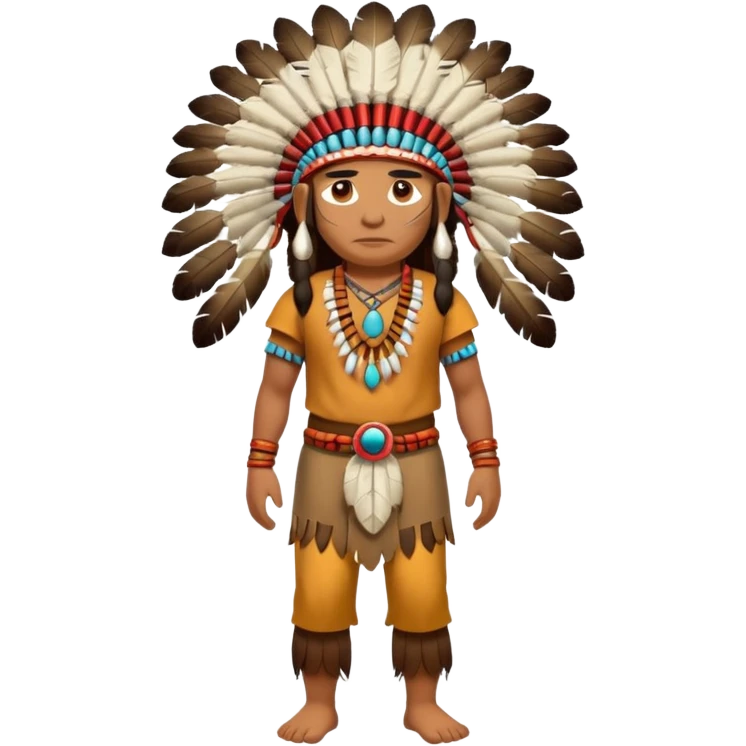 The full body of A native American Indian chief from the 1800s emoji