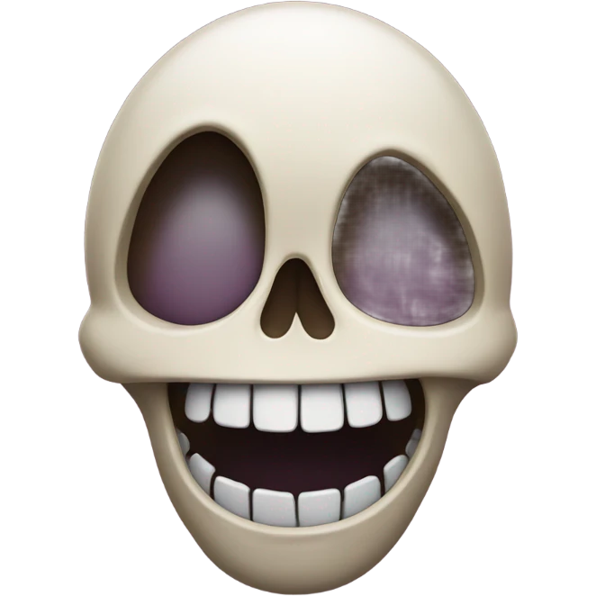 A skull laughing with a tear emoji