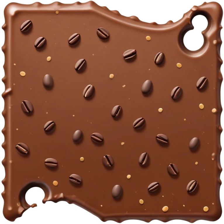 Milk chocolate bark with espresso beans  emoji