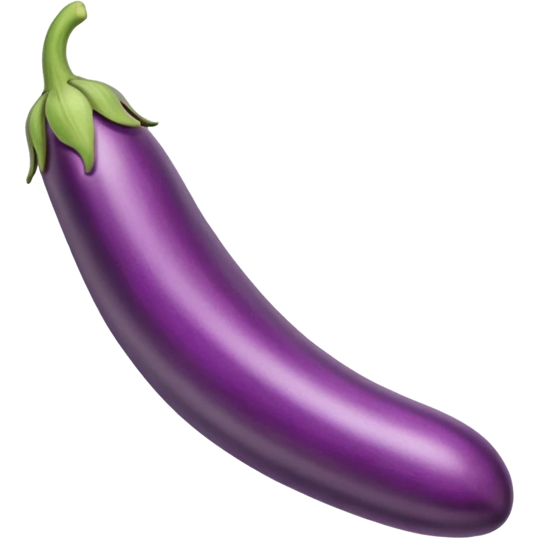 very long straight eggplant with an x emoji