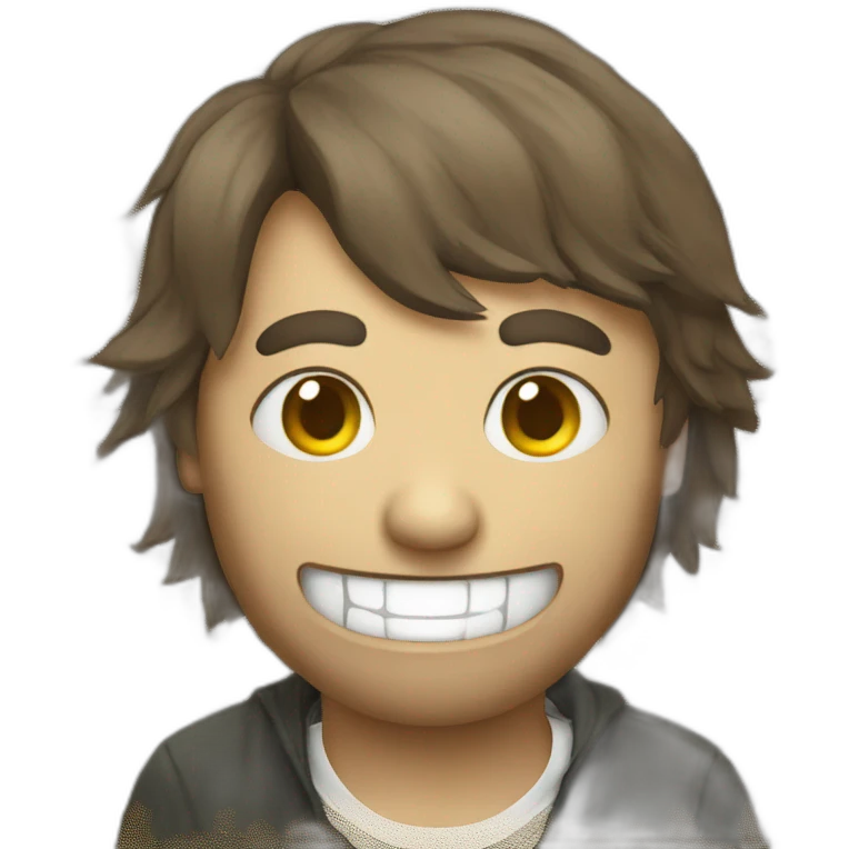 Ugly smily ordinary poker face emoji