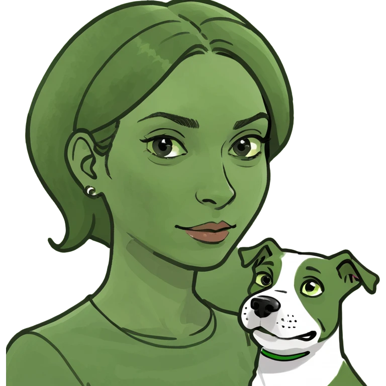 Dog whit a women emoji