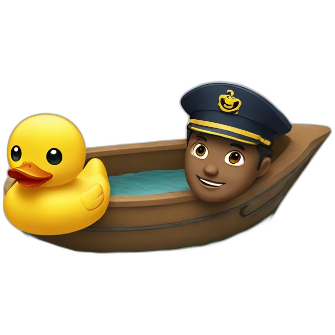 Ships captain using a rubber duck emoji