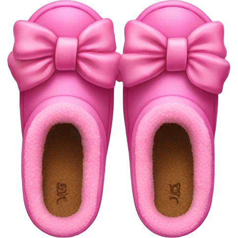 Pink Ugg slippers bows  emoji