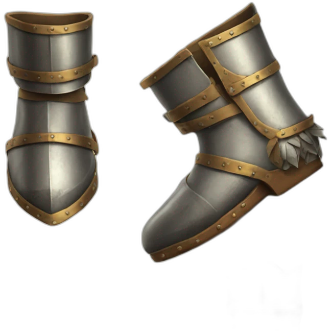 Medieval armor shoe emoji