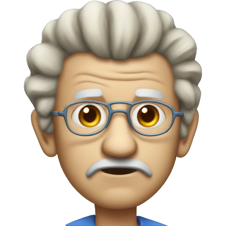 old yucky person with a hedious blue mohawk  emoji