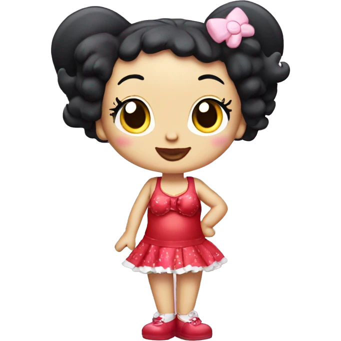 Betty boop dressed as hello kitty  emoji