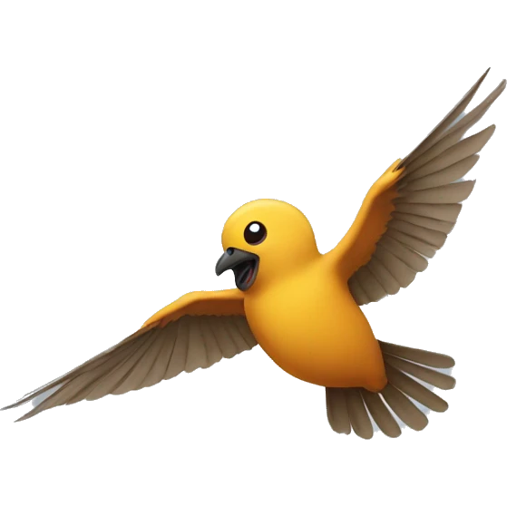 Bird falling  emoji