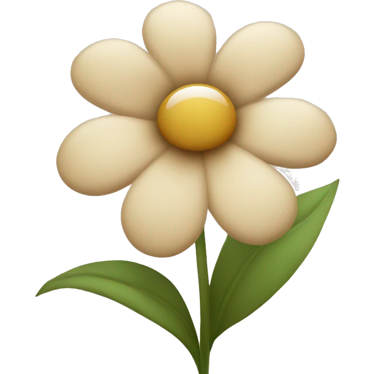 beige flower emoji