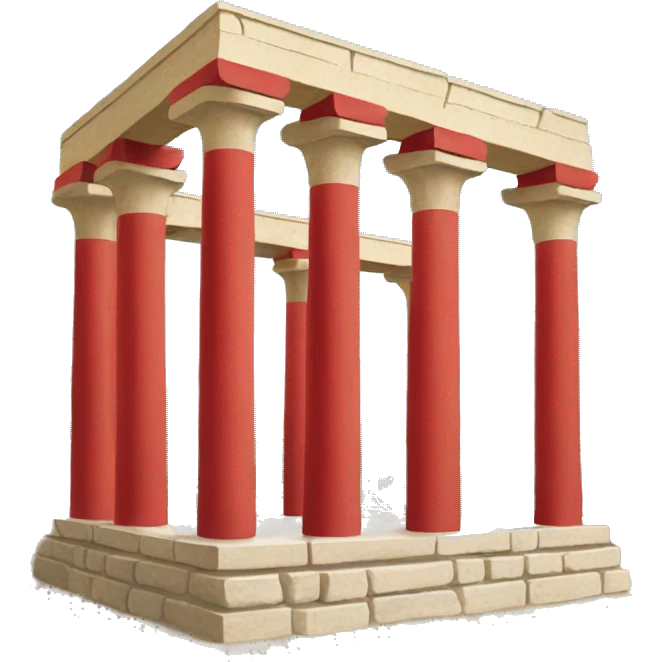 Knossos palace red columns emoji