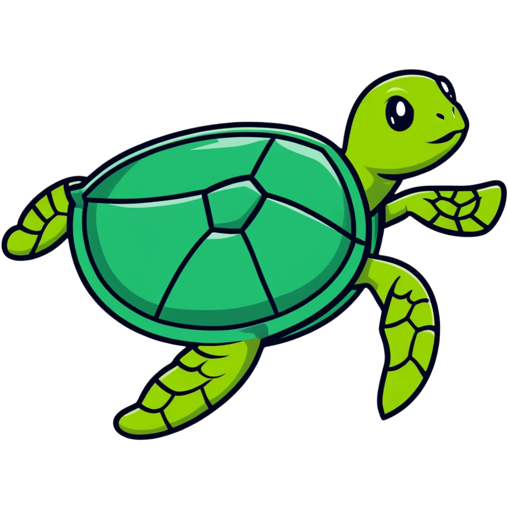 friendly sea turtle emoji
