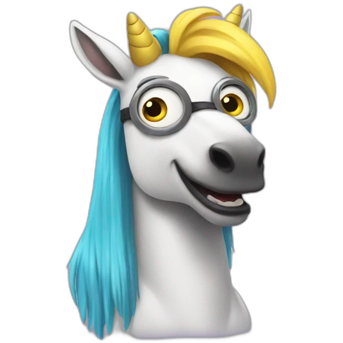 Minion on unicorn emoji