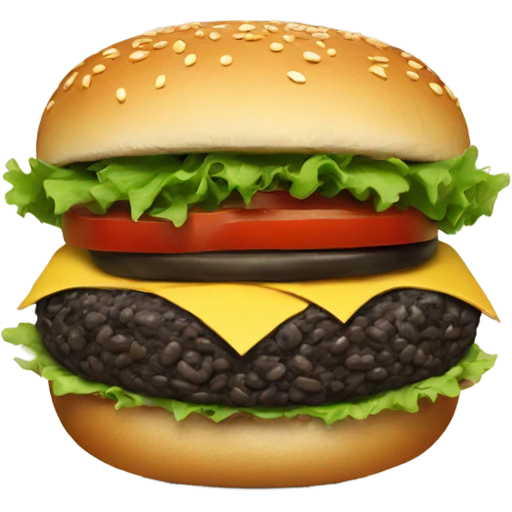 Black bean burger  emoji