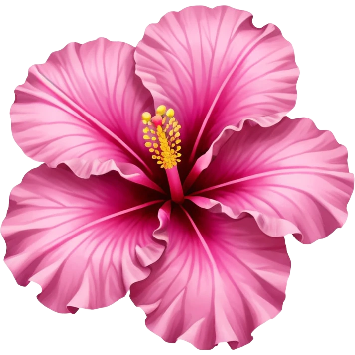 pink hibiscus flower emoji