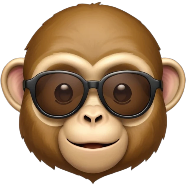 Monkey with bex sunglasses  emoji