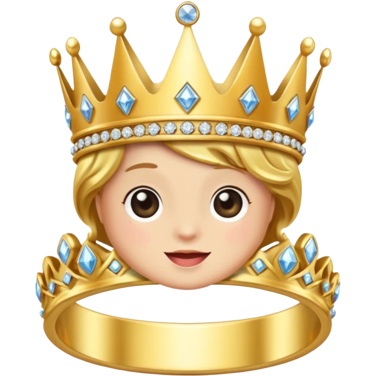 15th birthday ring with crown emoji