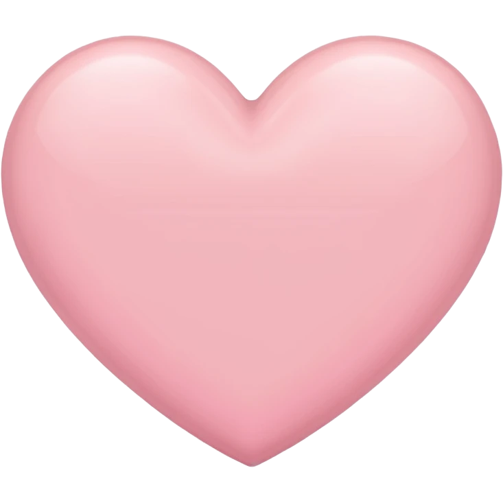 Make an ios heart  of pastel pink emoji