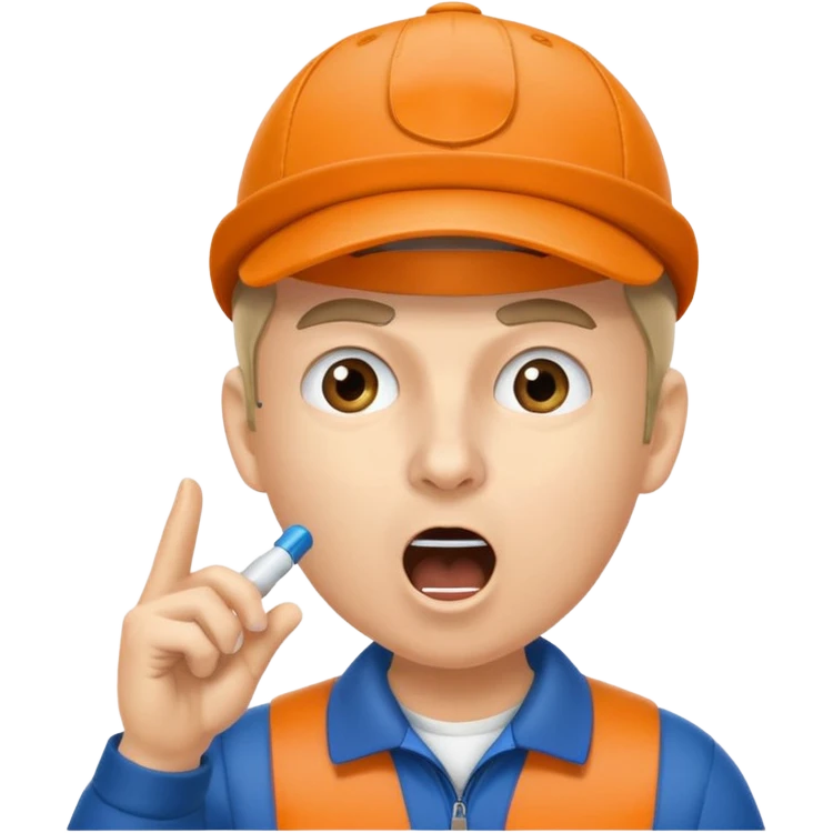 A coach with a cap and whistle, shouting instructions energetically. emoji