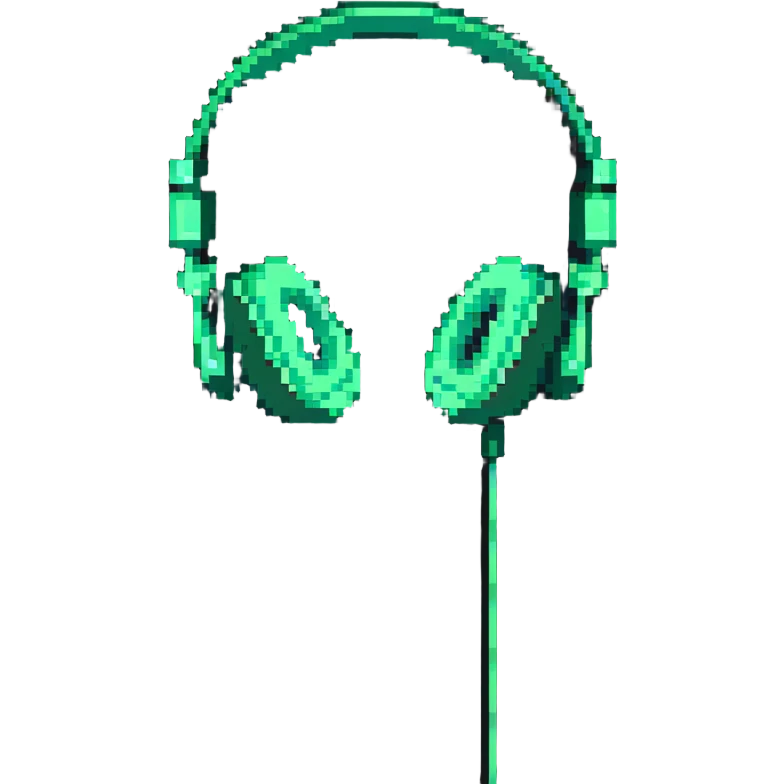 green headphones emoji