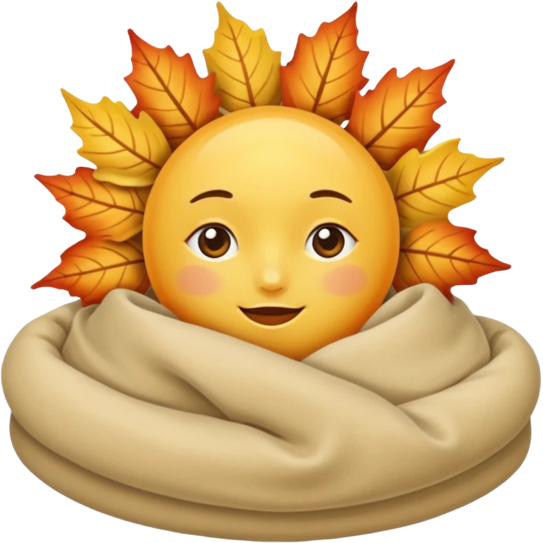 Beige Cozy sun autumn emoji